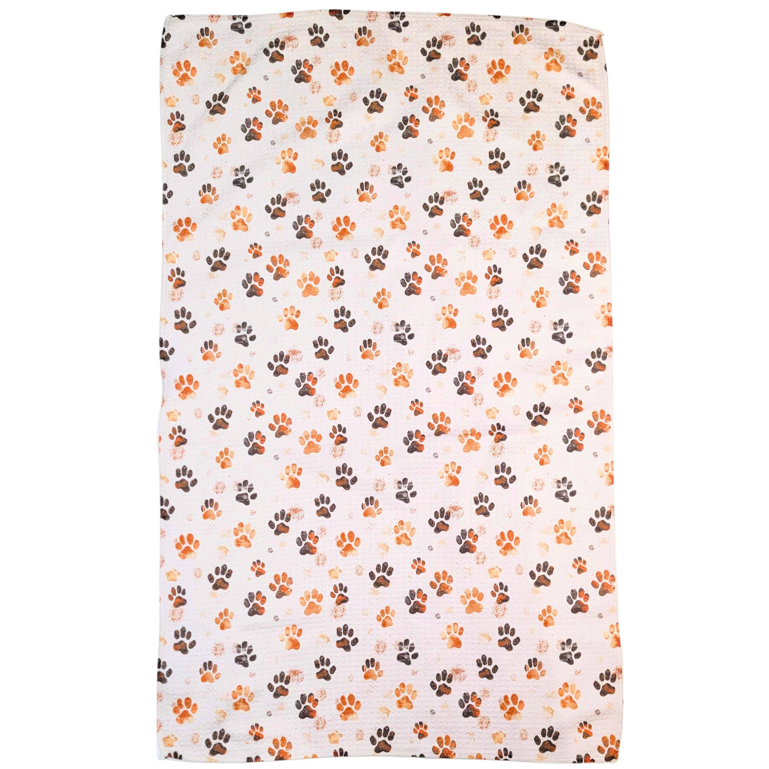 Dirty Dog Paw Prints Tea Towel