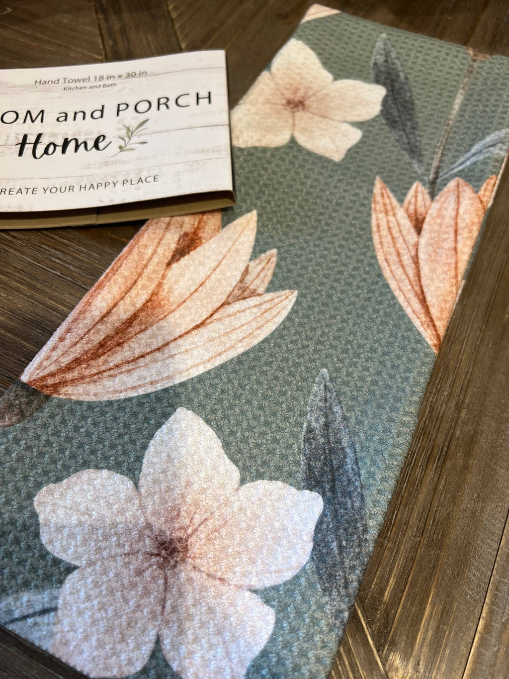 Serenity Green Tea Towel - Recycled Microfiber