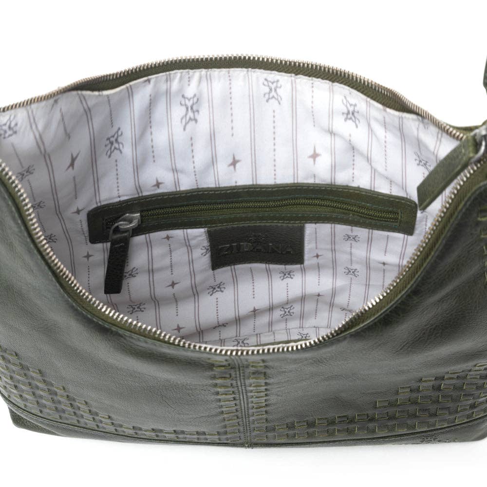 Zidana Marlowe Dusk Veg Tanned Leather Bag in Twilight Smoke