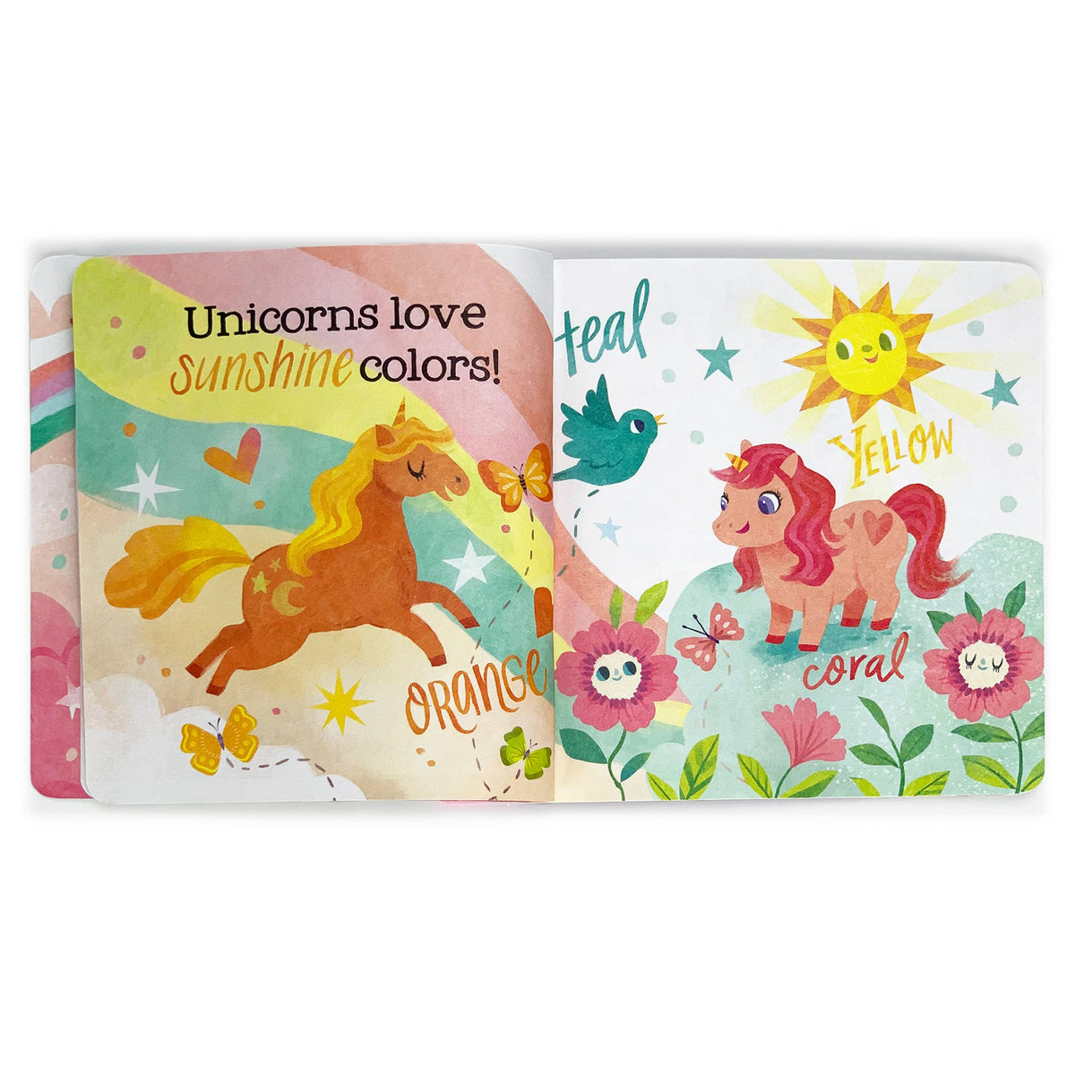Unicorns Love Colors Tuffy Teether Book