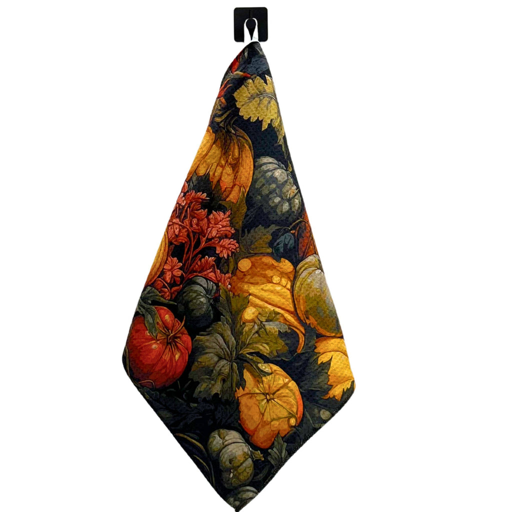 Fall Full Moon Harvest Halloween Tea Towel