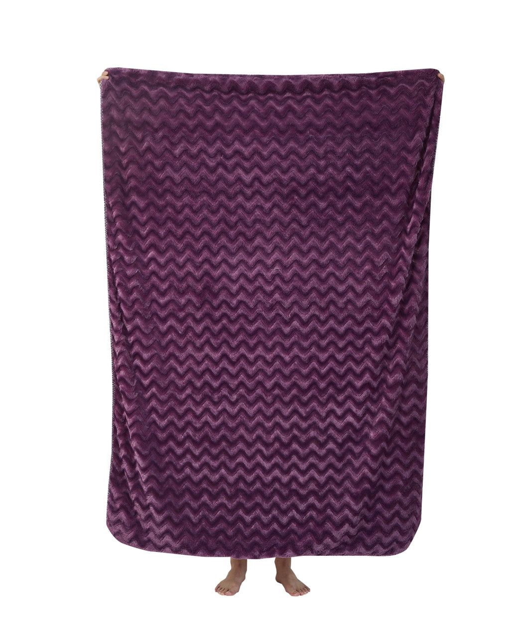 Amethyst Wave Faux Fur Plush Throw Blanket - 50"x70"