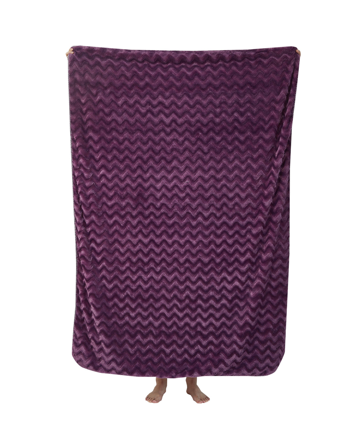 Amethyst Wave Faux Fur Plush Throw Blanket - 50"x70"