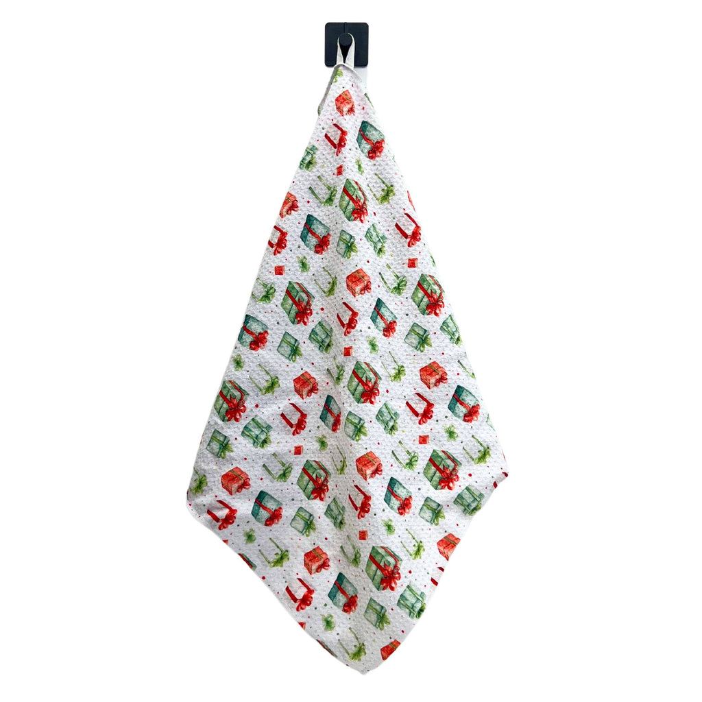 Christmas Gift Patterned Tea Towel