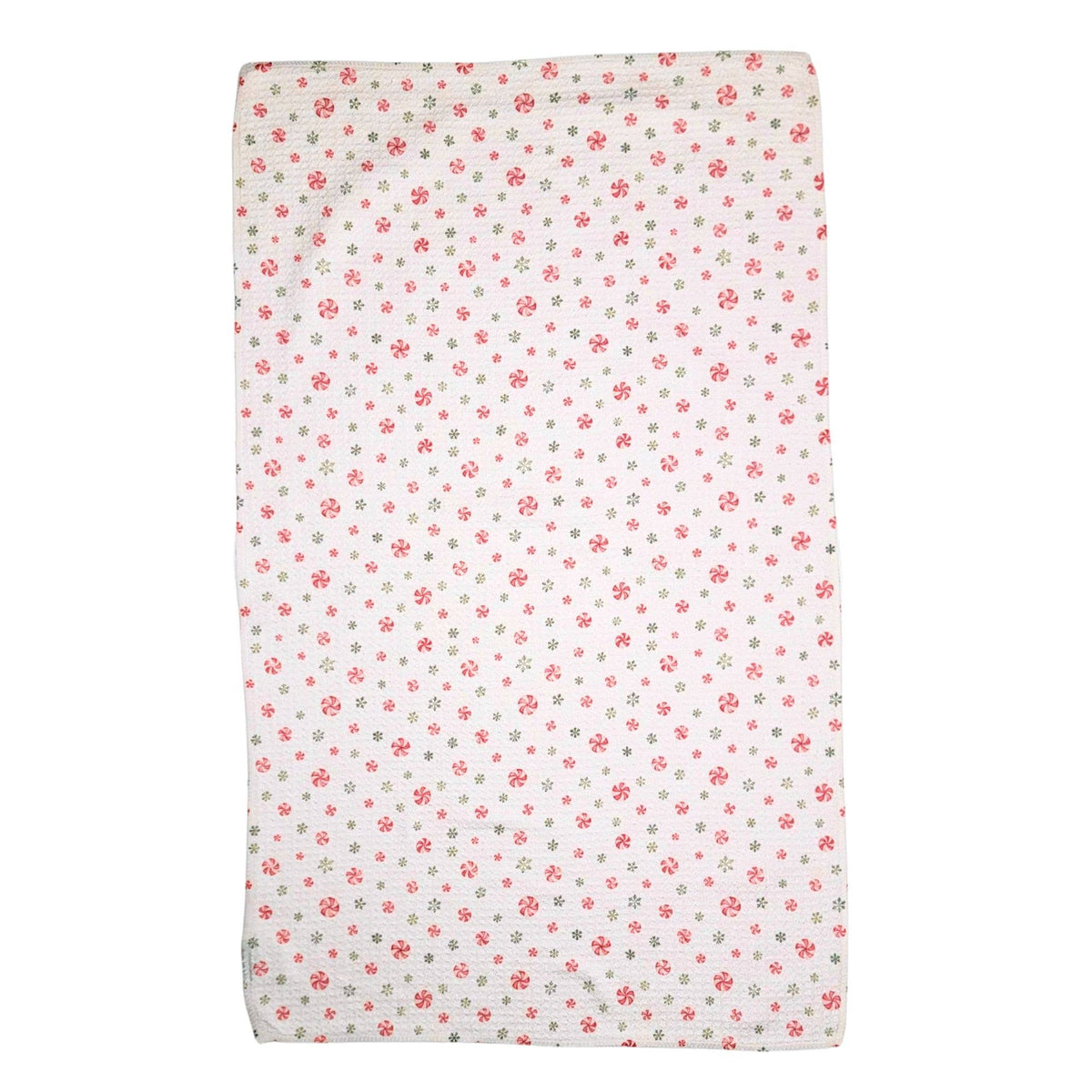 Peppermint Snowflake Pattern Tea Towel