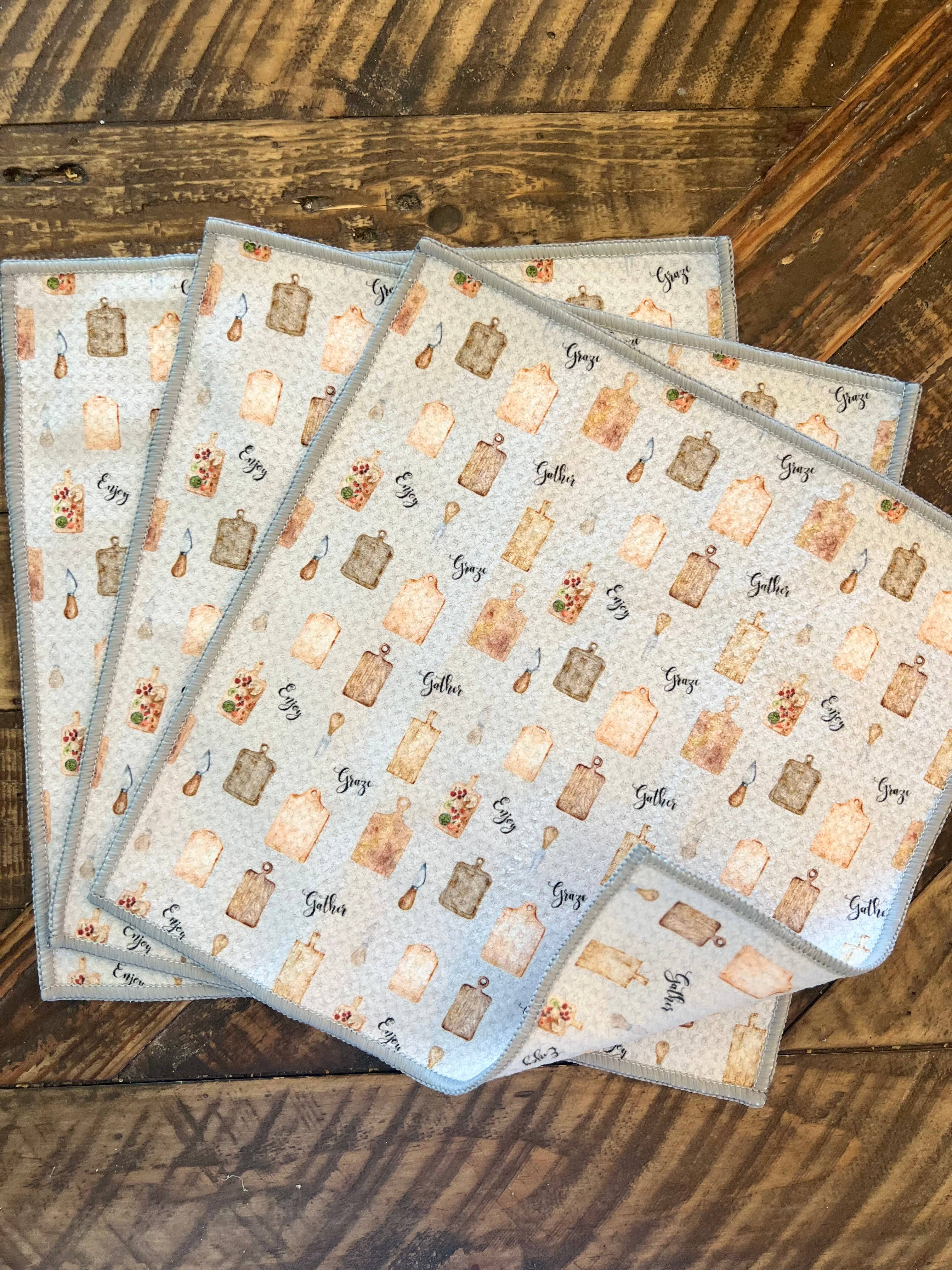 Charcuterie Double-Sided Dishcloth Set