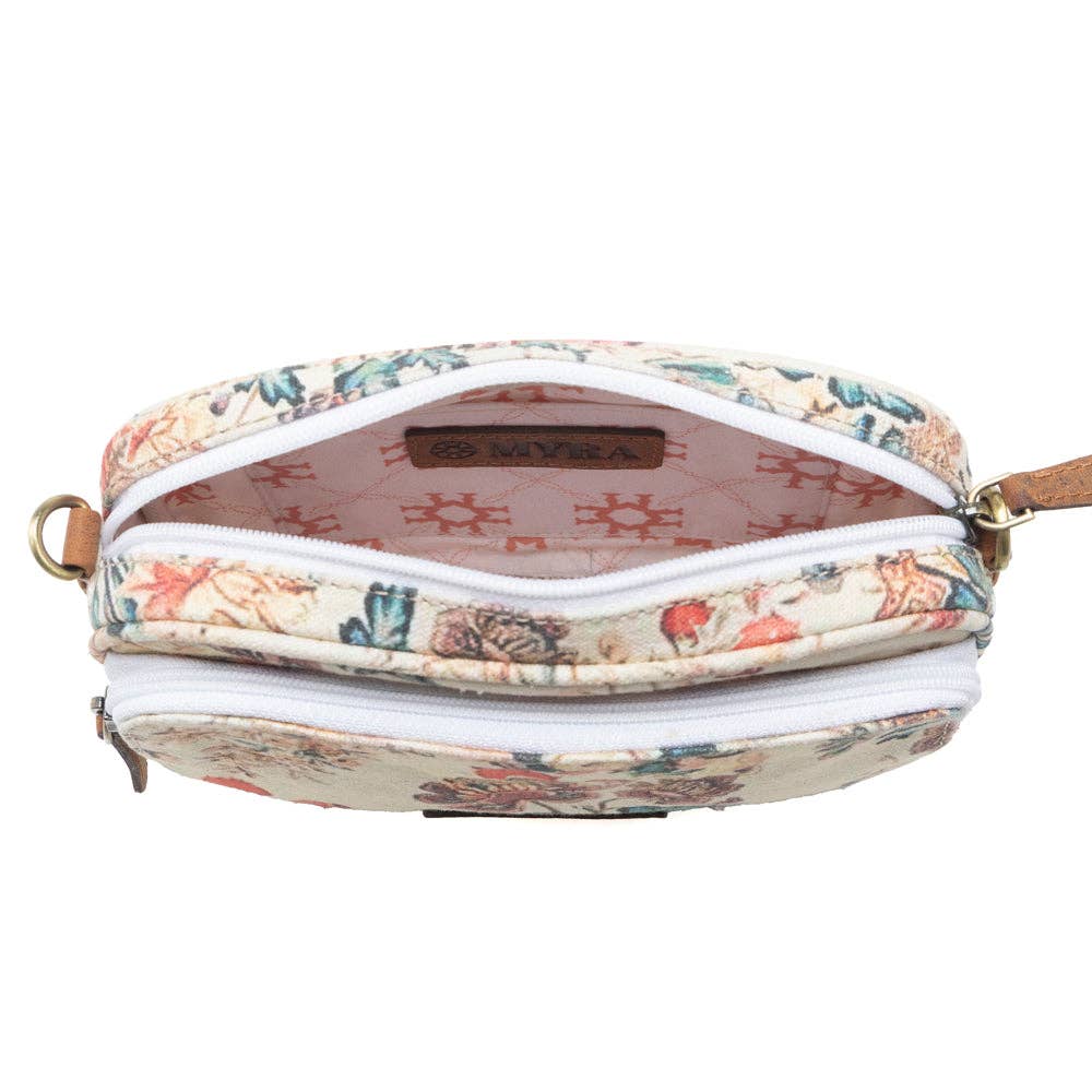 Meadow Song Cotton & Leather Crossbody Bag in Primrose Yellow