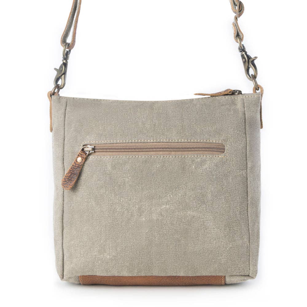 Damask Trail Vintage Crossbody Bag - Sage