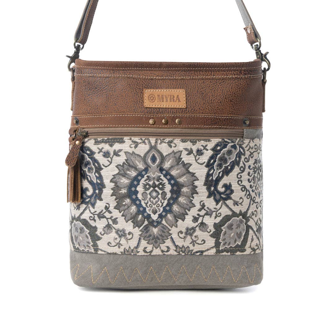 Sagebrook Jacquard Upcycled Canvas Bag - Sage