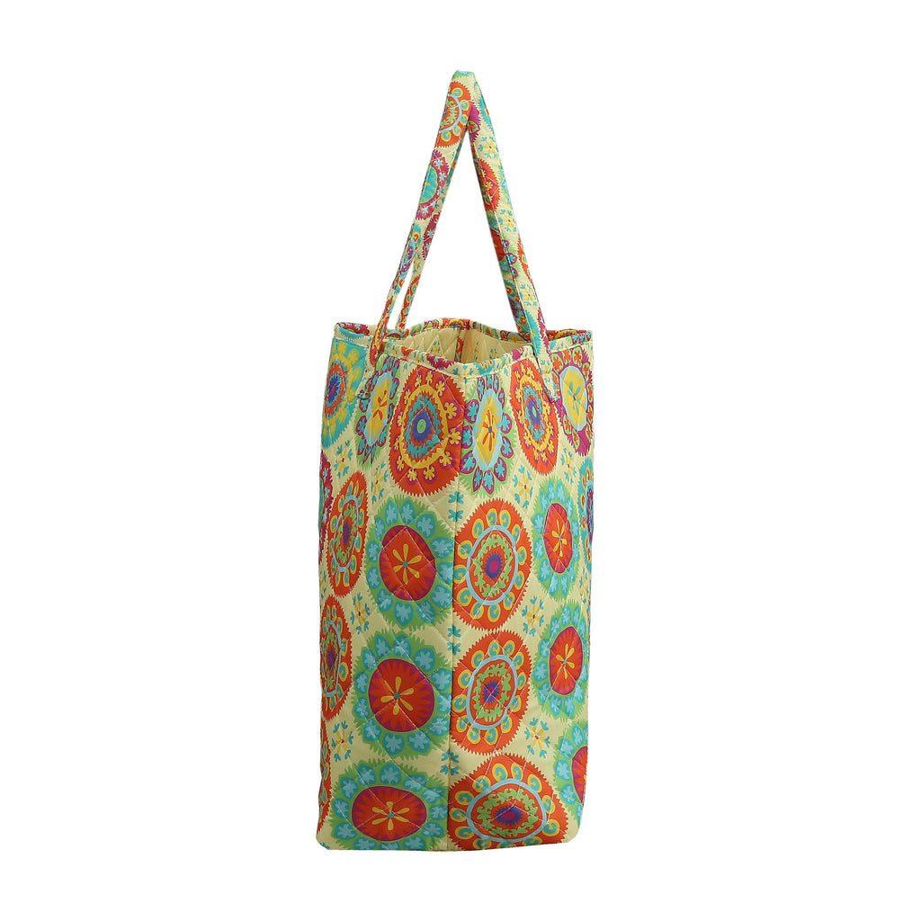 Medallion Colorful Designer Quilted Tote Bag