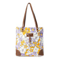 Retro Bloom Upcycled Canvas Tote Bag - Yellow