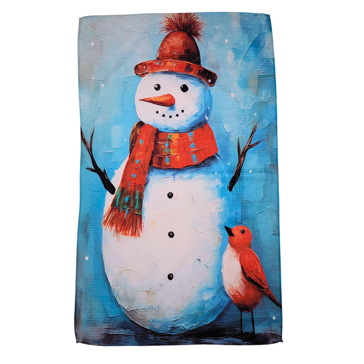 Winter Wonderland Snowman Tea Towel