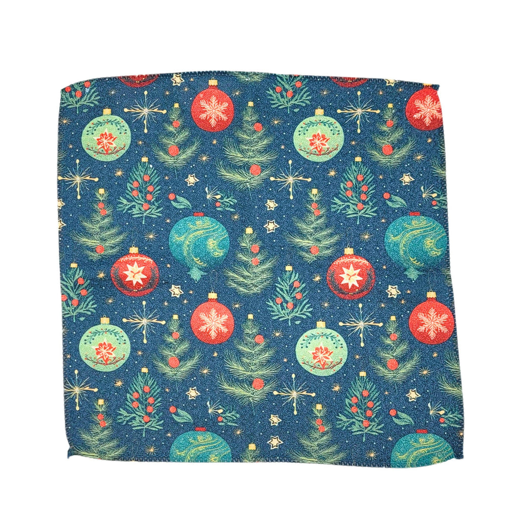 Holiday Ornament Christmas Dishcloth