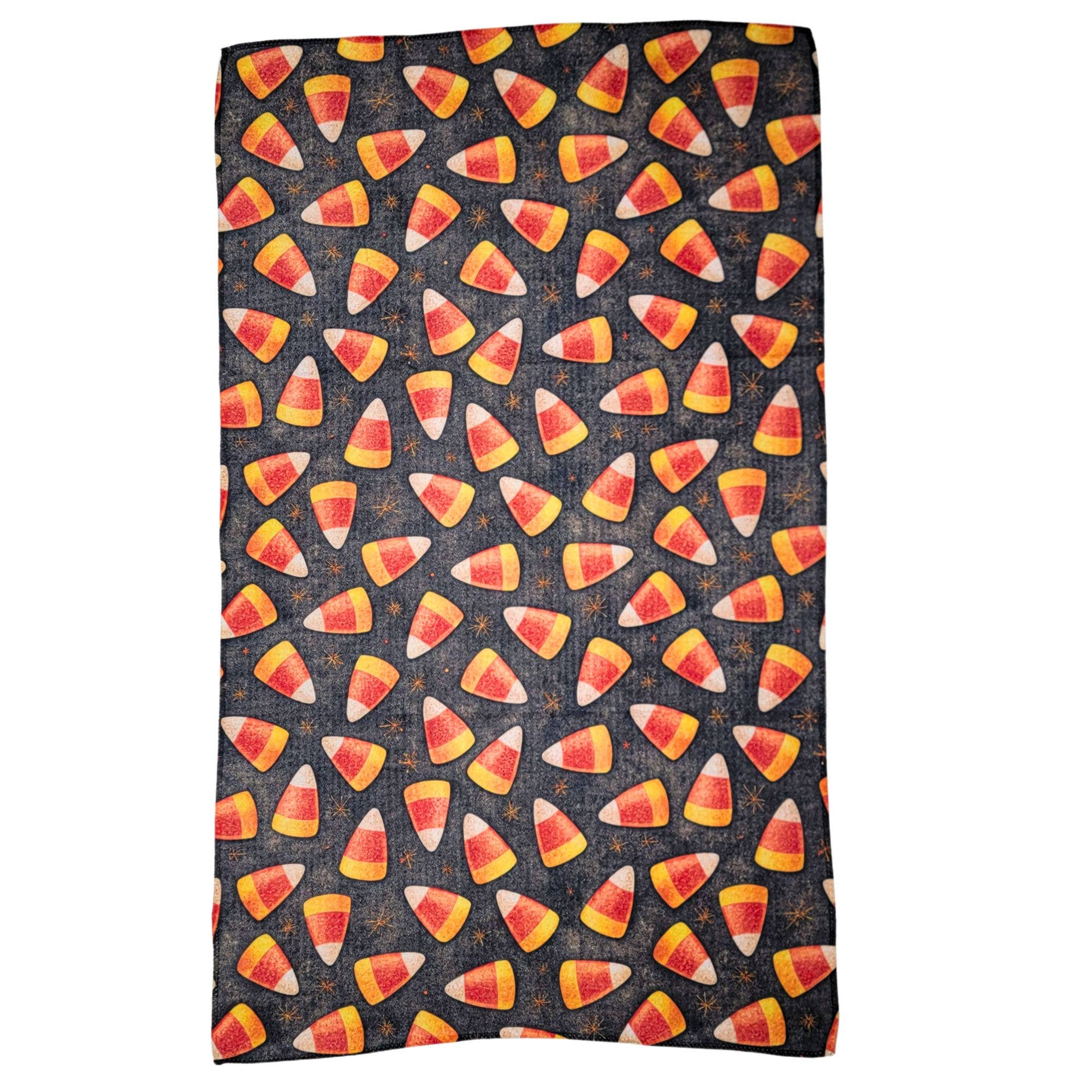 Halloween Candy Corn Tea Towel