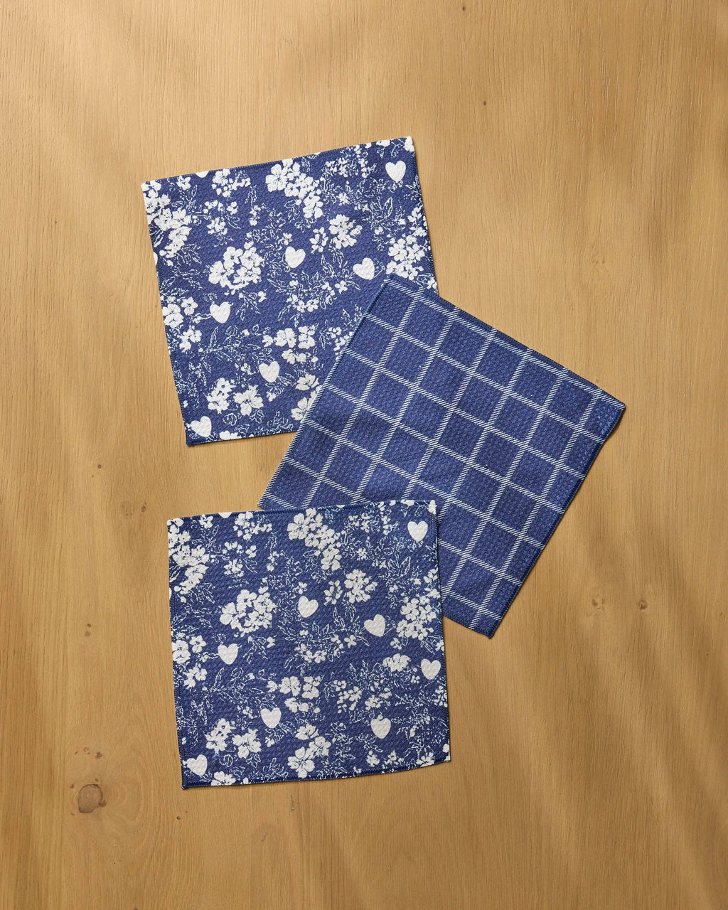 Posy Plaid Dishcloth Set
