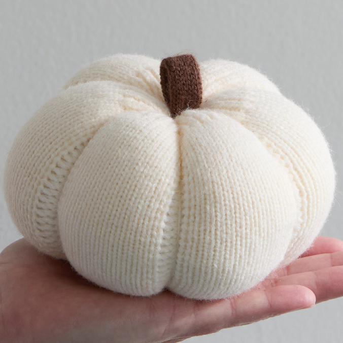 Artisan Handcrafted Cozy Pumpkins—Variegated Knit Yarn Colors