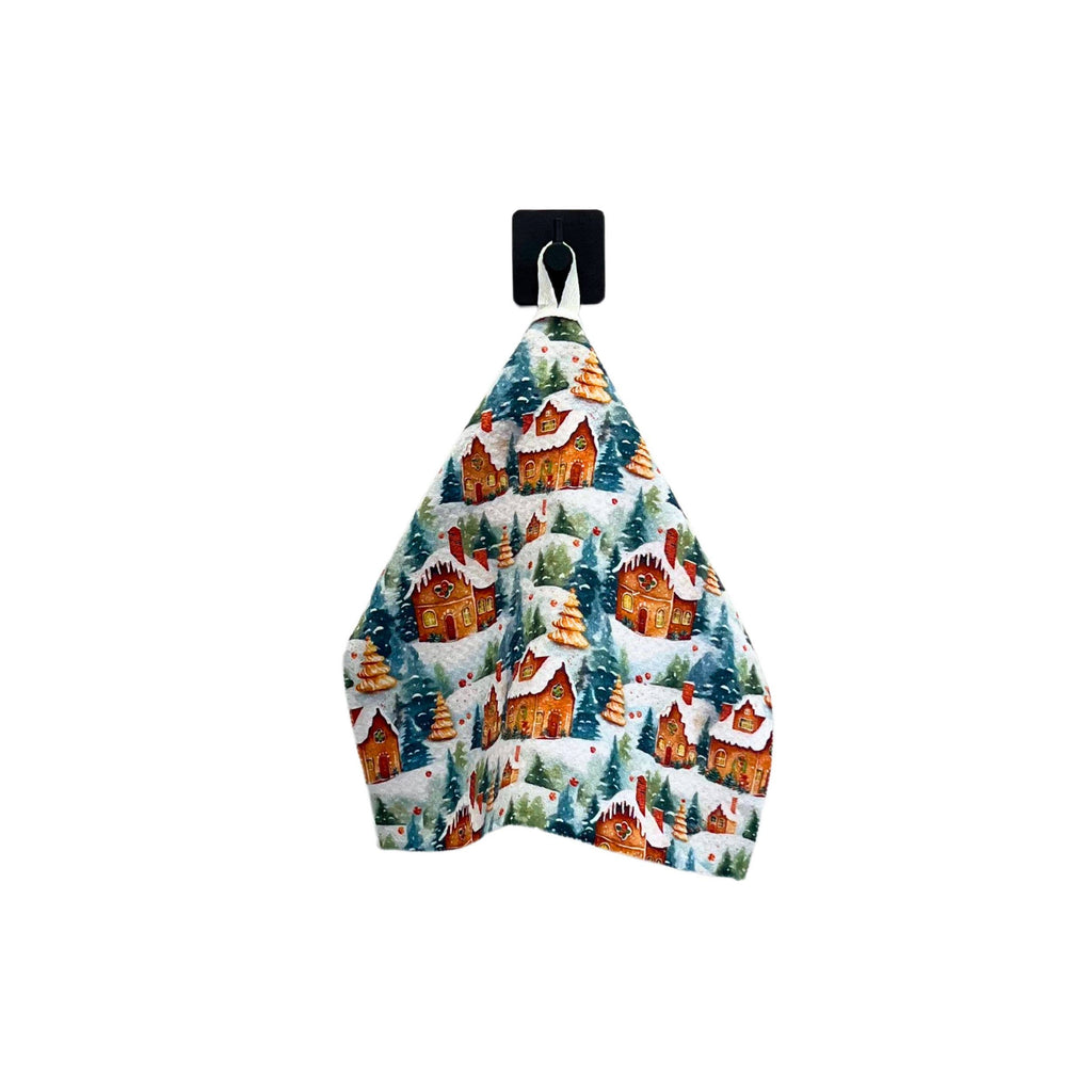 Gingerbread Village Dishcloth