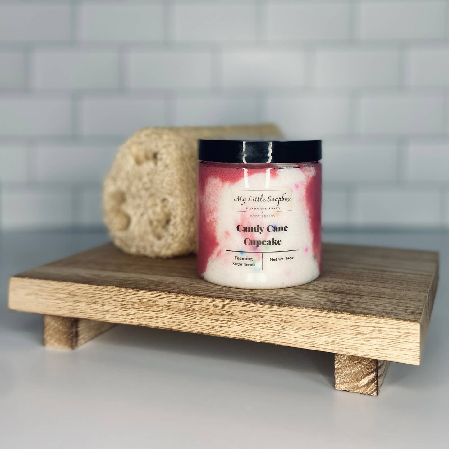 Candy Cane Cupcake Foaming Sugar Scrub