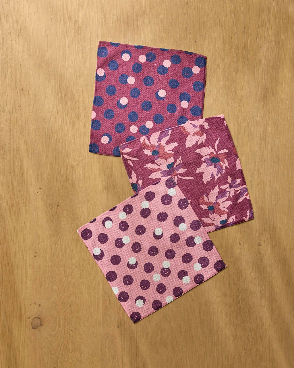 Mulberry Bloom Dot Dishcloth Set