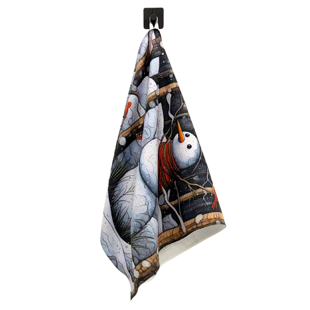 Snowman & Cardinals Tea Towel