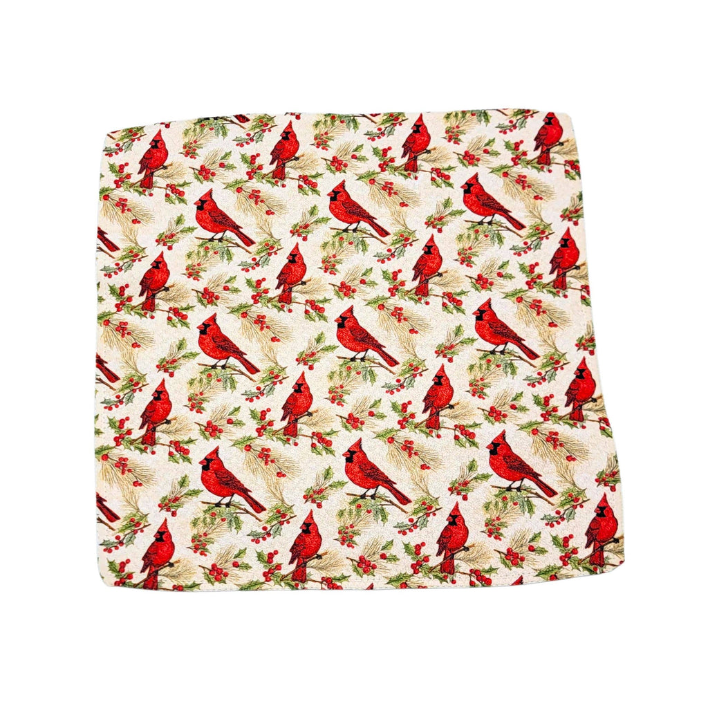 Red Christmas Cardinals Dishcloth