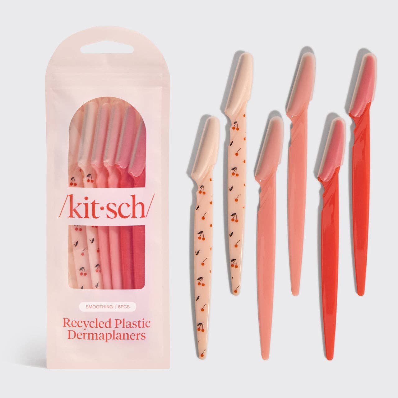 Recycled Plastic Dermaplaners 6pc Set - Assorted Cherry Blossom