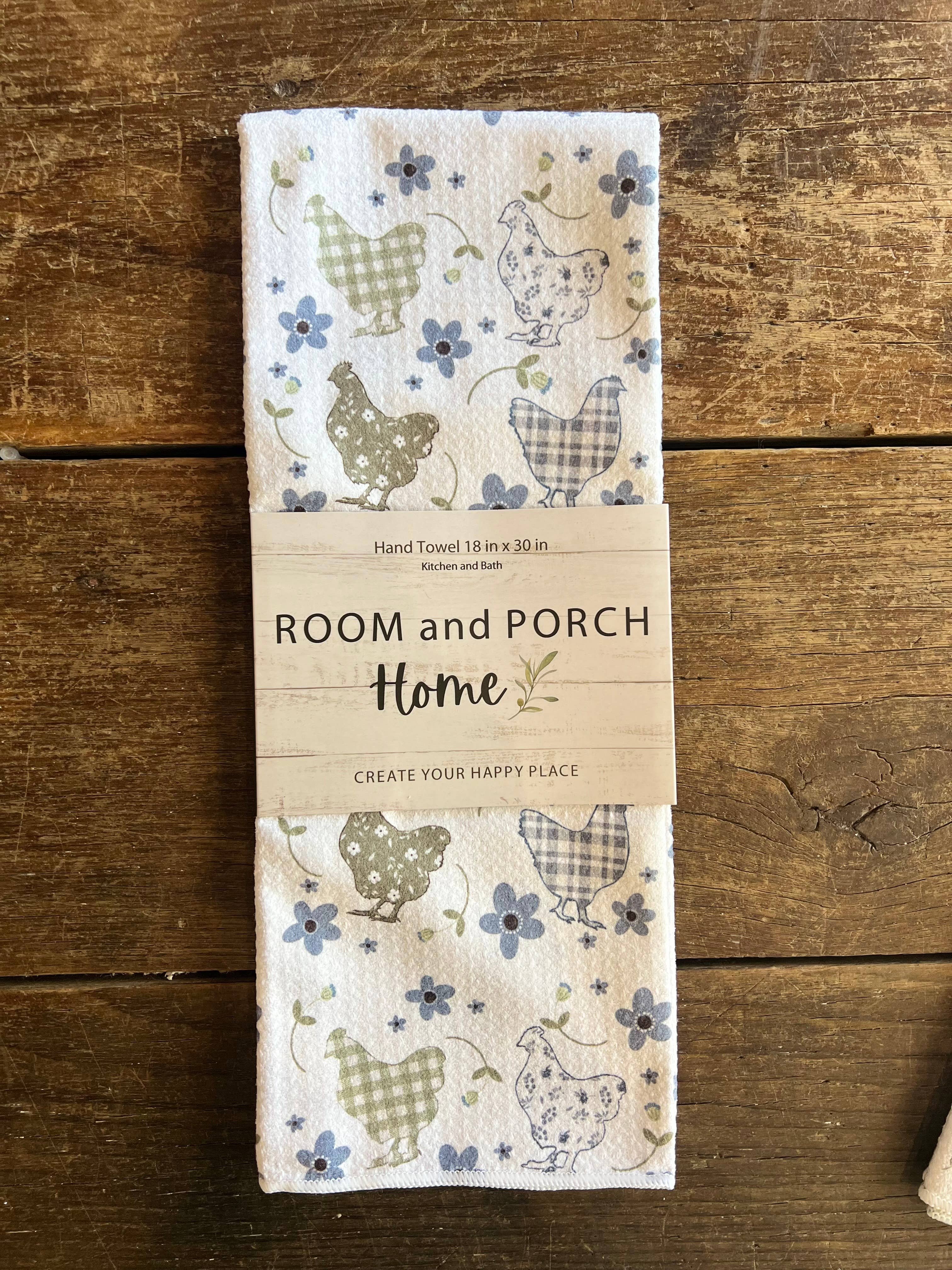Farmhouse Chicken Double-Sided Tea Towel - Recycled Microfiber
