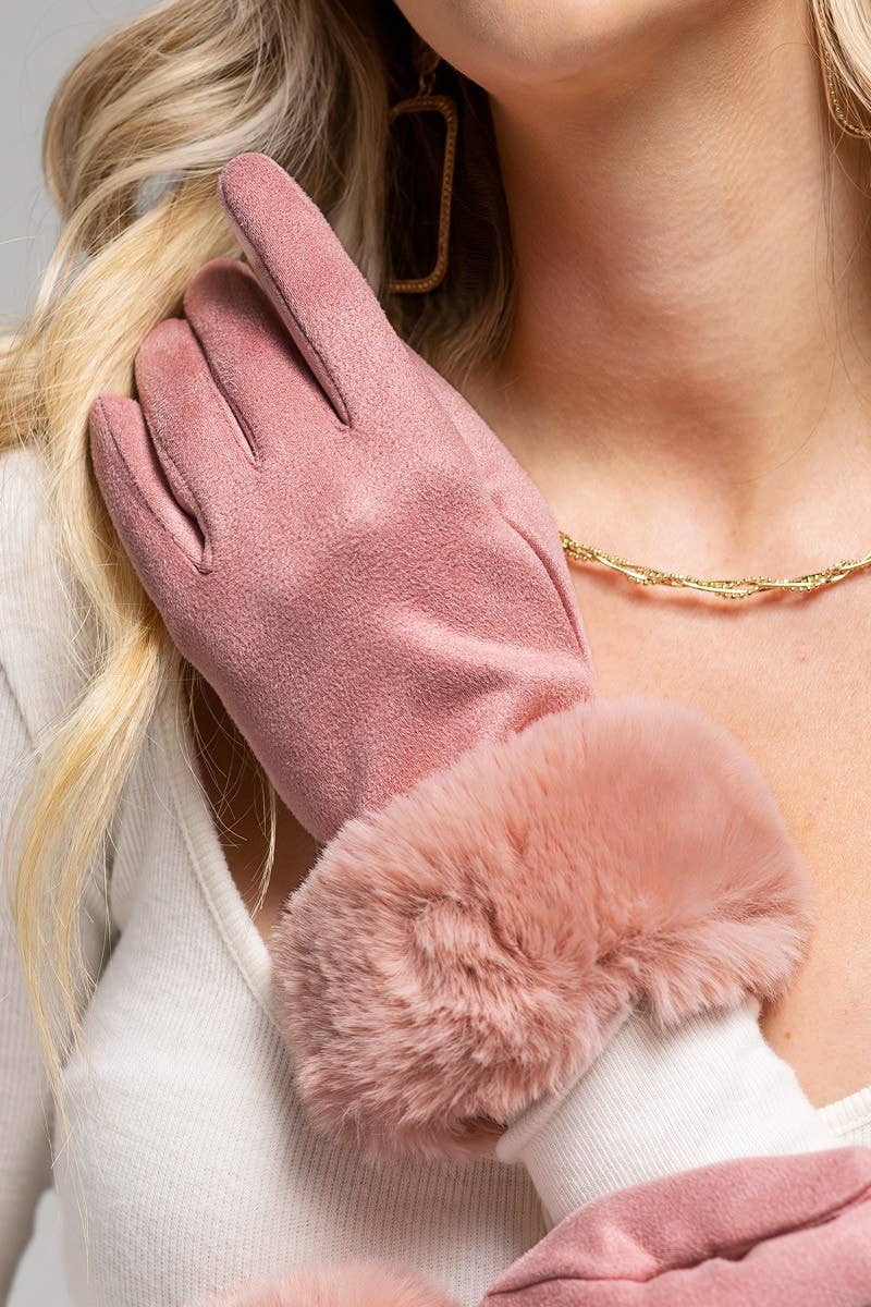 Faux Suede Gloves
