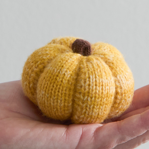 Artisan Handcrafted Cozy Pumpkins—Variegated Knit Yarn Colors
