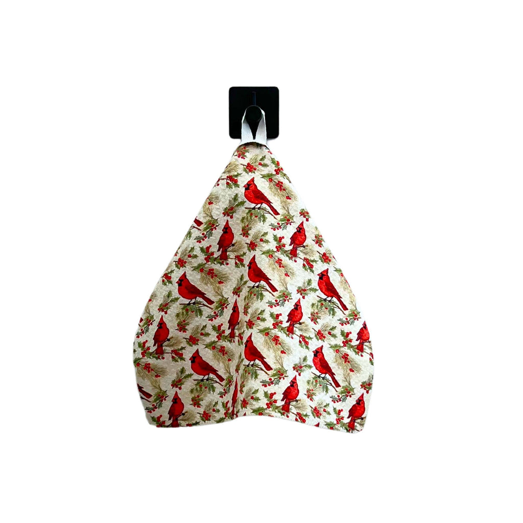 Red Christmas Cardinals Dishcloth
