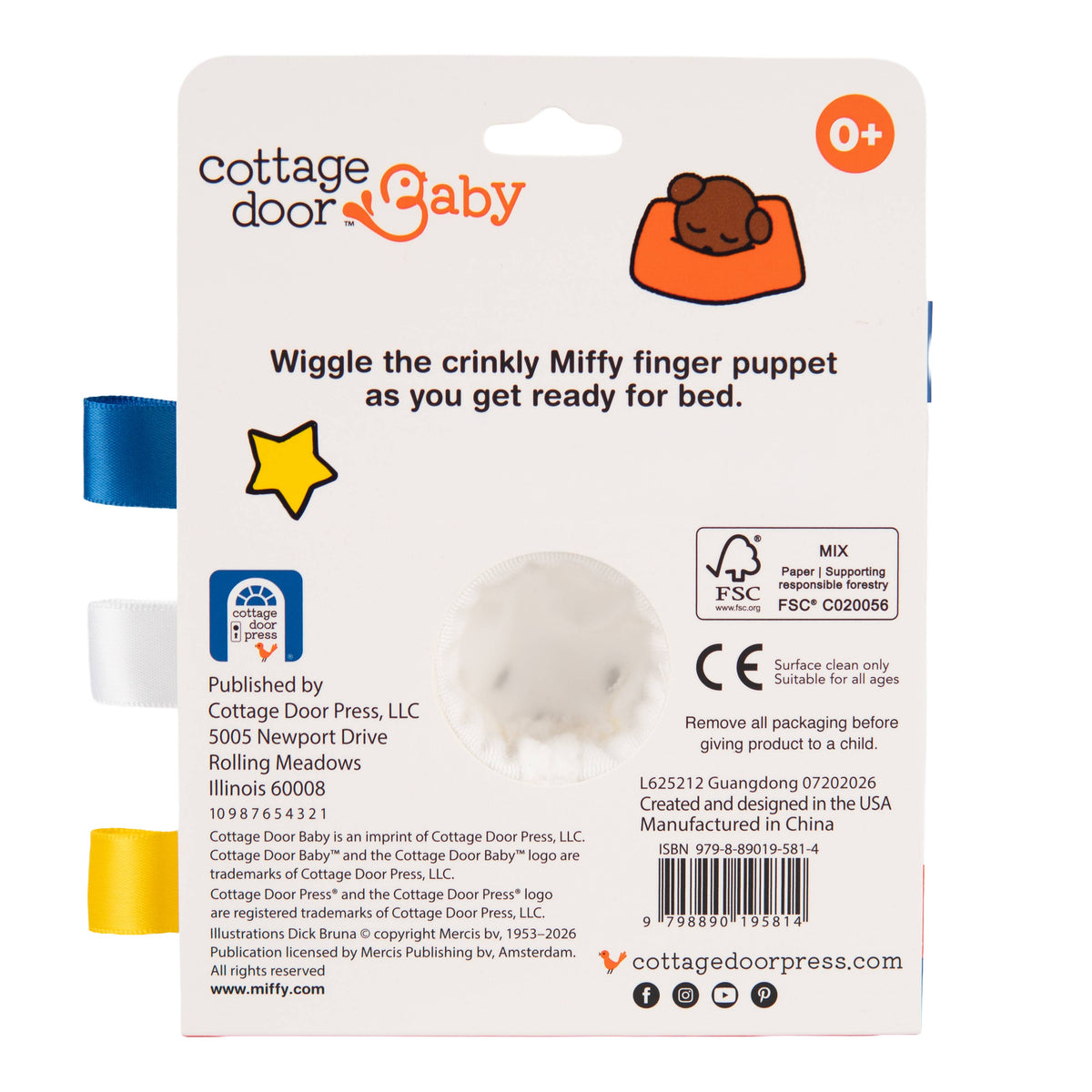 Bedtime with Miffy Crinkle Puppet Book