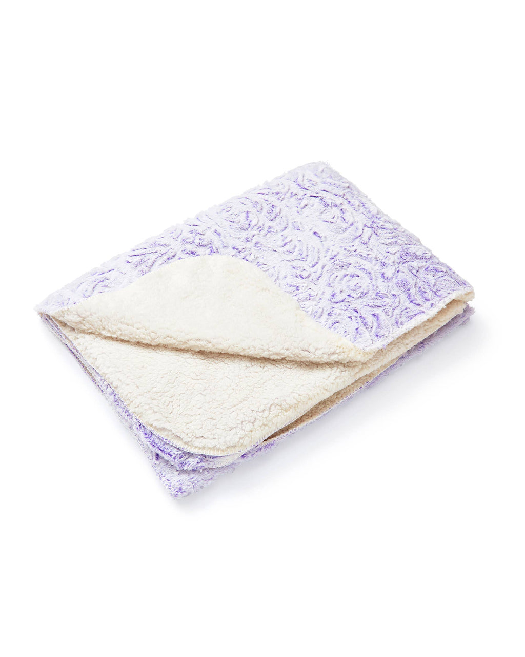Lavender Rose Faux Fur Plush Throw Blanket - 50"x70"