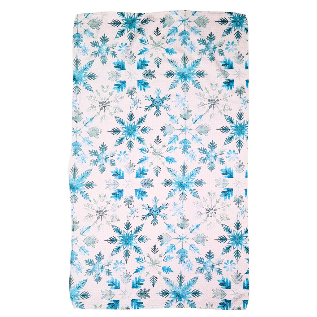 Faded Blue Snowflake Tea Towel