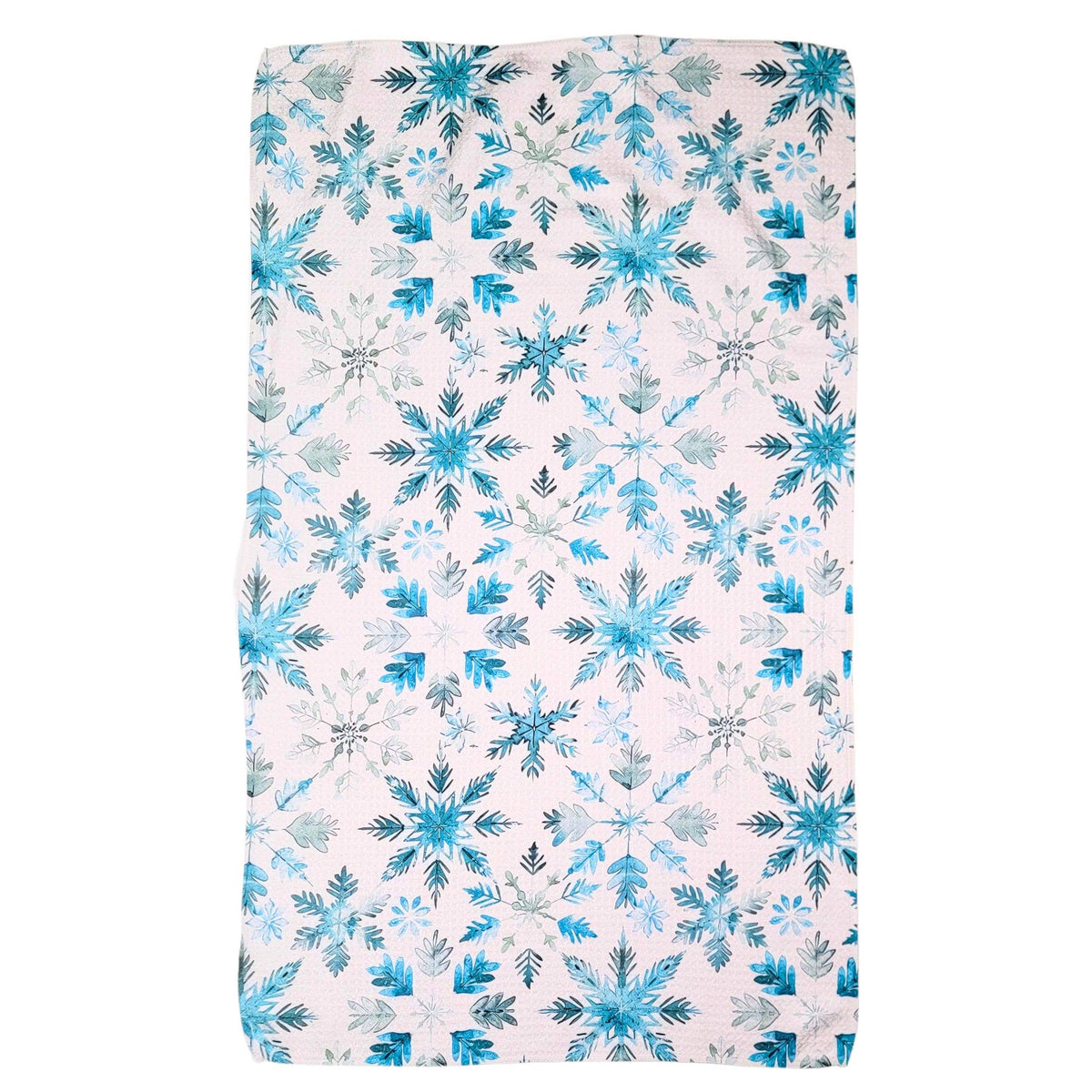 Faded Blue Snowflake Tea Towel
