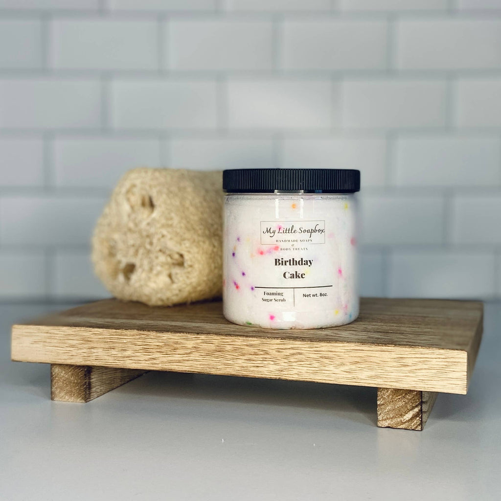 Birthday Cake Foaming Sugar Scrub: 8 oz