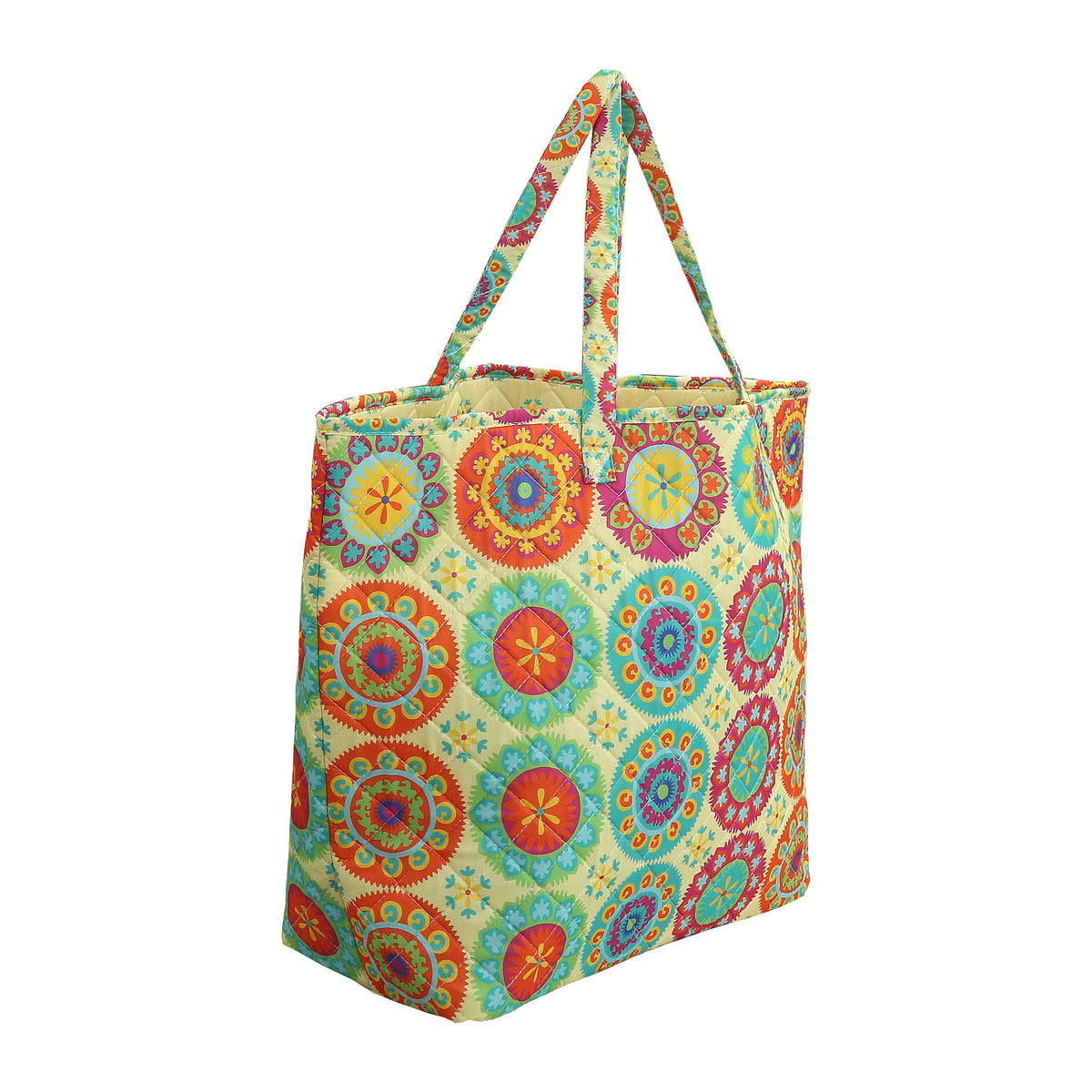 Medallion Colorful Designer Quilted Tote Bag