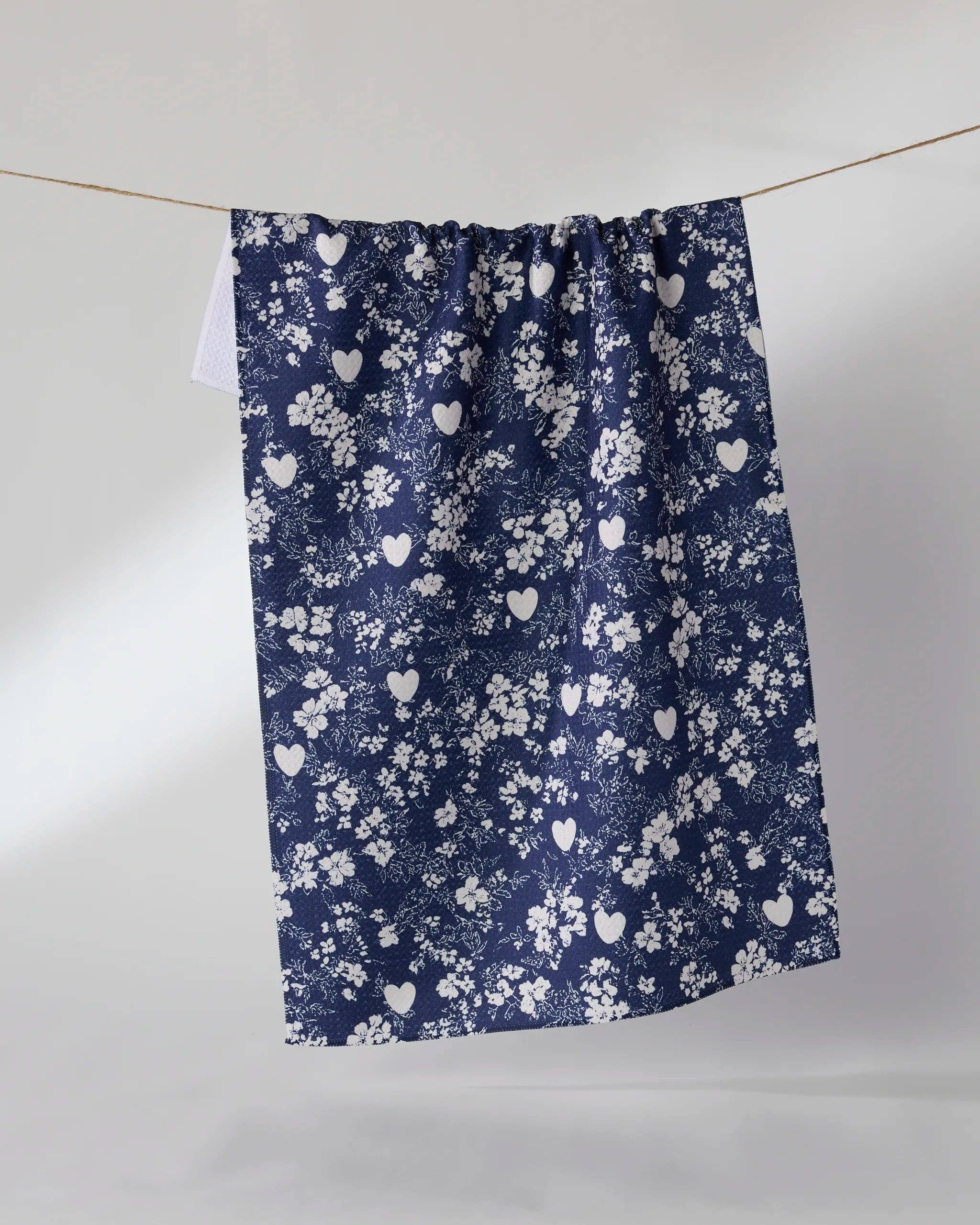 Midnight Posy Tea Towel