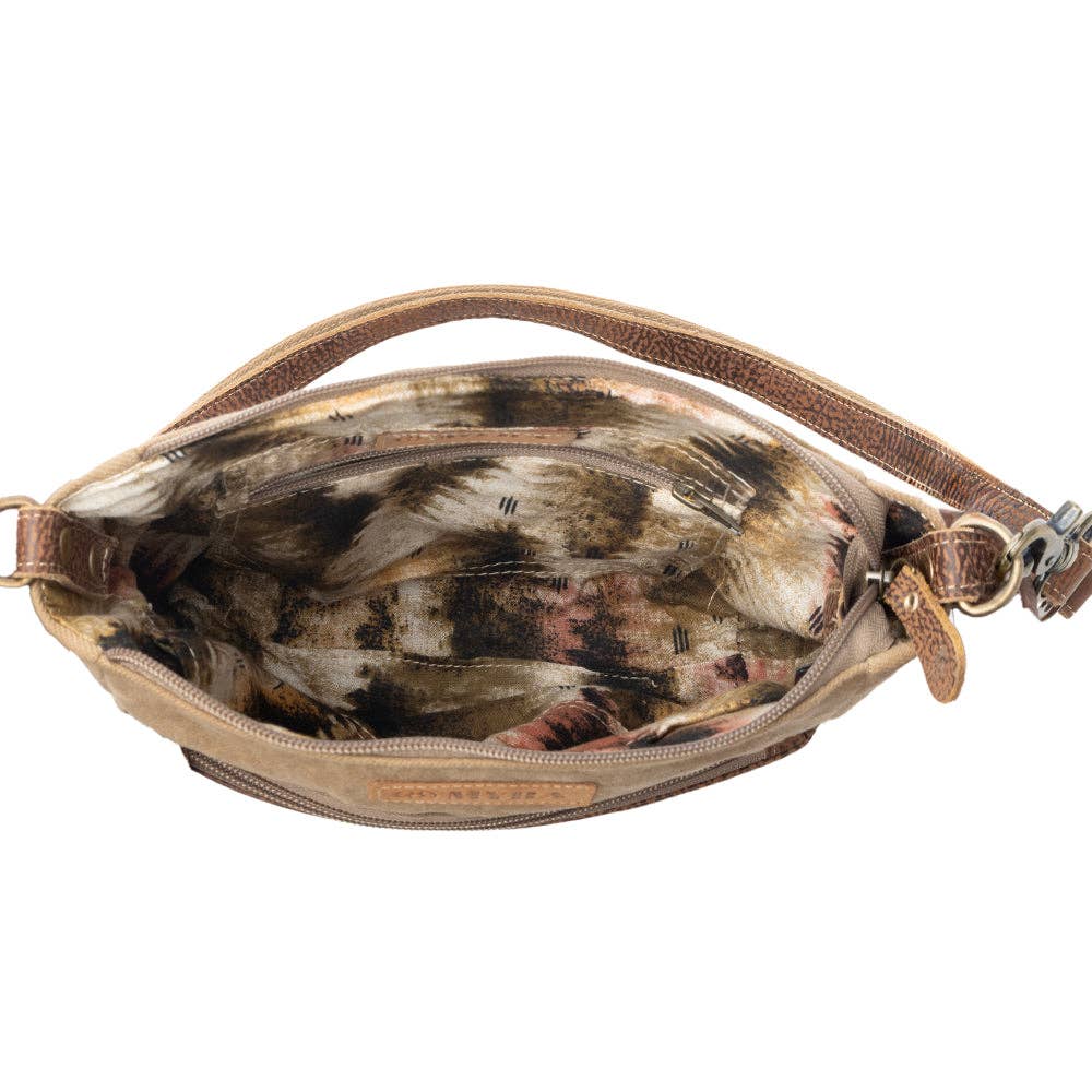 Crestbloom Vintage Crossbody Bag - Olive