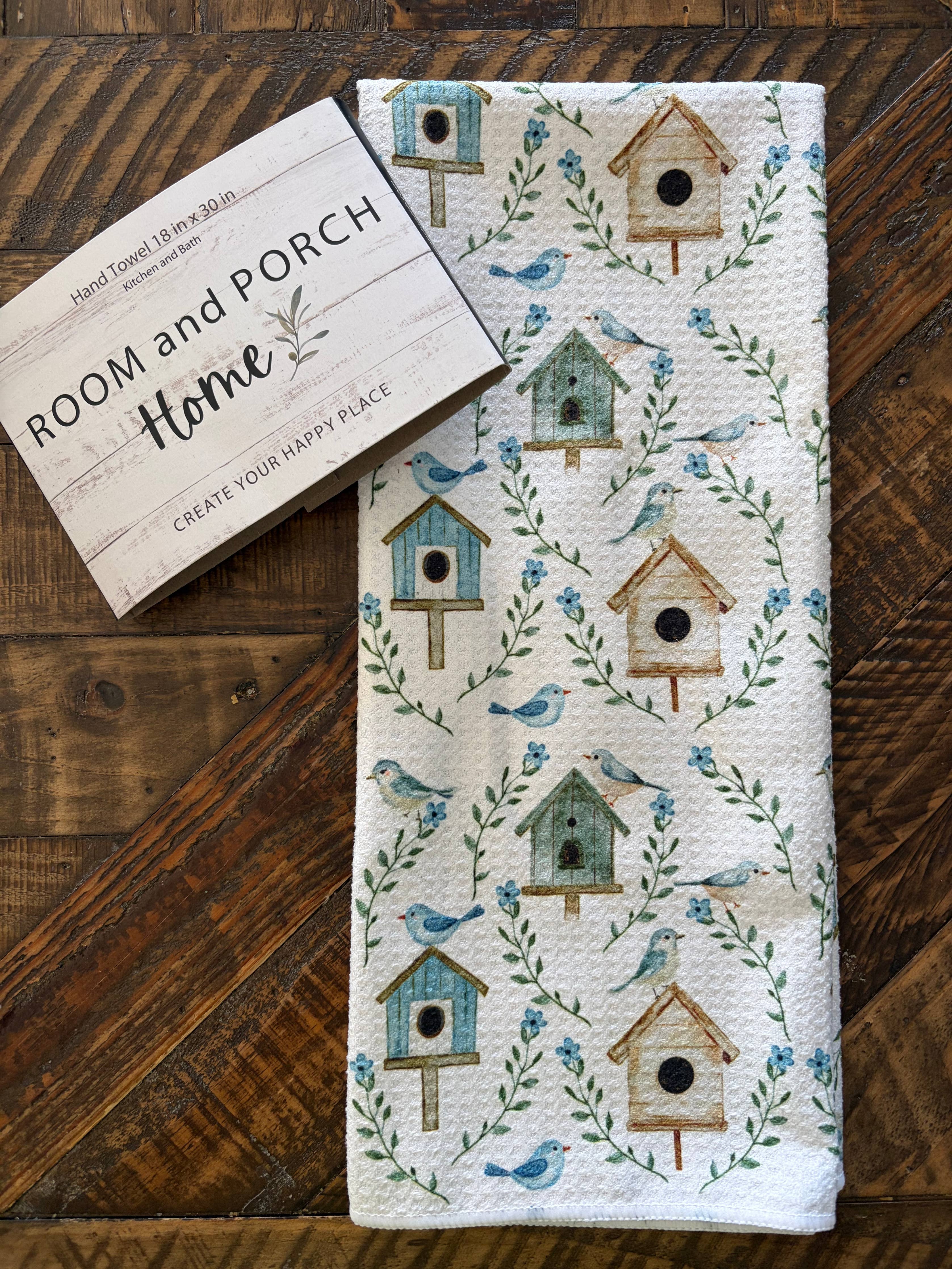 Birdhouses Double-Sided Tea Towel - Recycled Microfiber