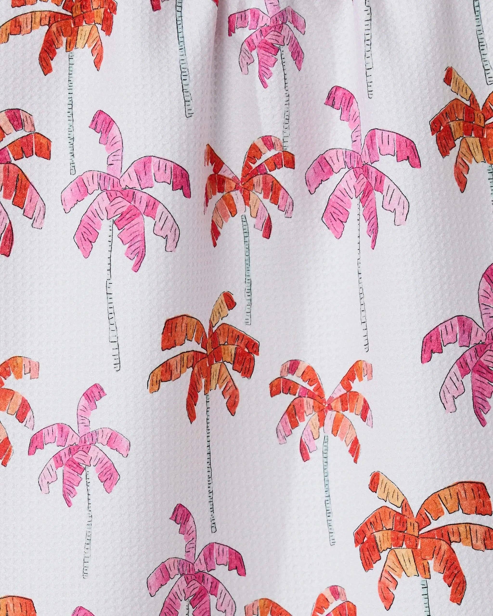 Pink Palms Tea Towel