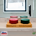 Shampoo & Conditioner Natural Wood Soap Dish