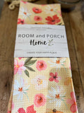 Happy Flower - Yellow Tea Towel - Recycled Microfiber