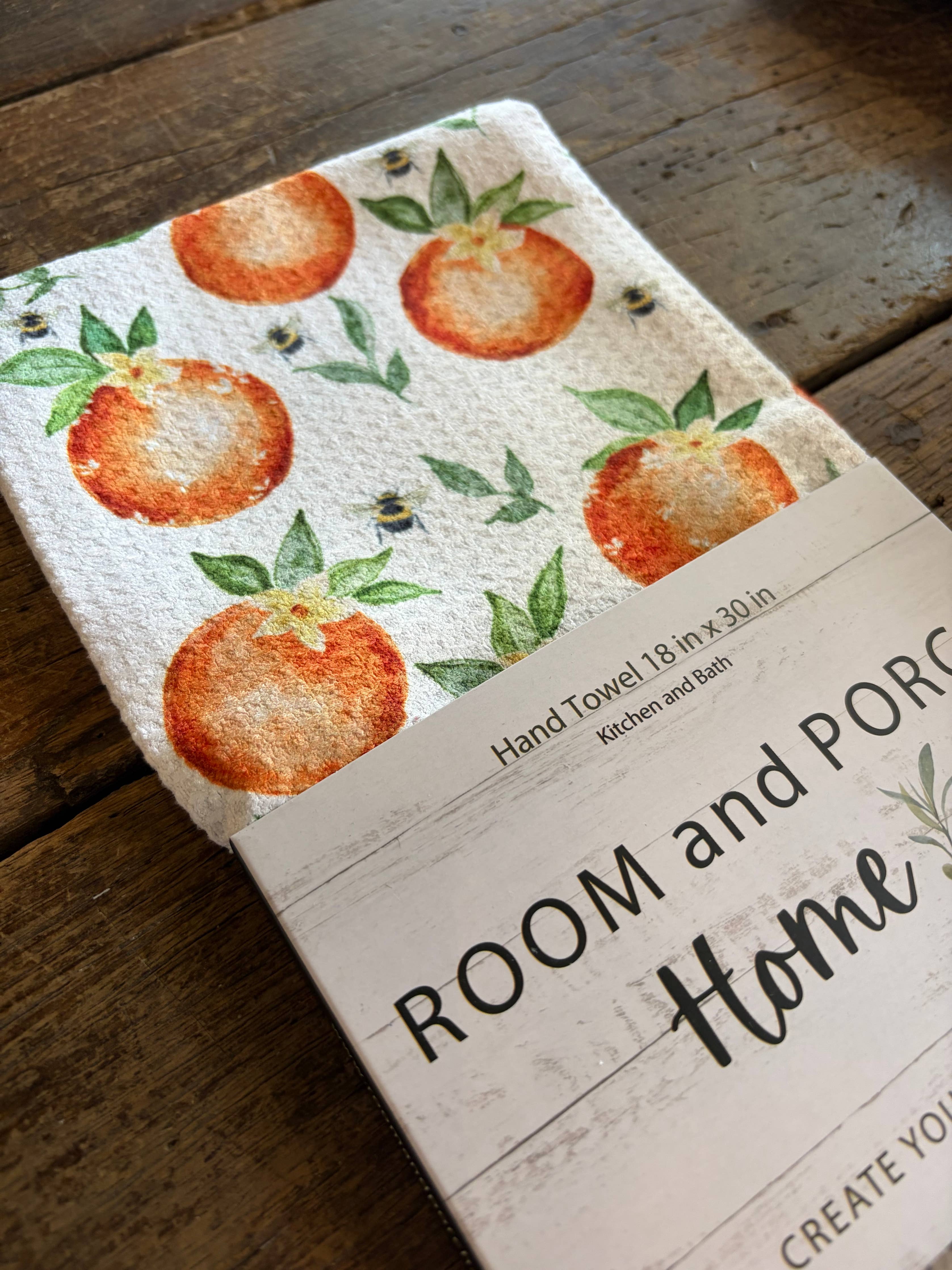 Orange Grove Double-Sided Tea Towel - Recycled Microfiber