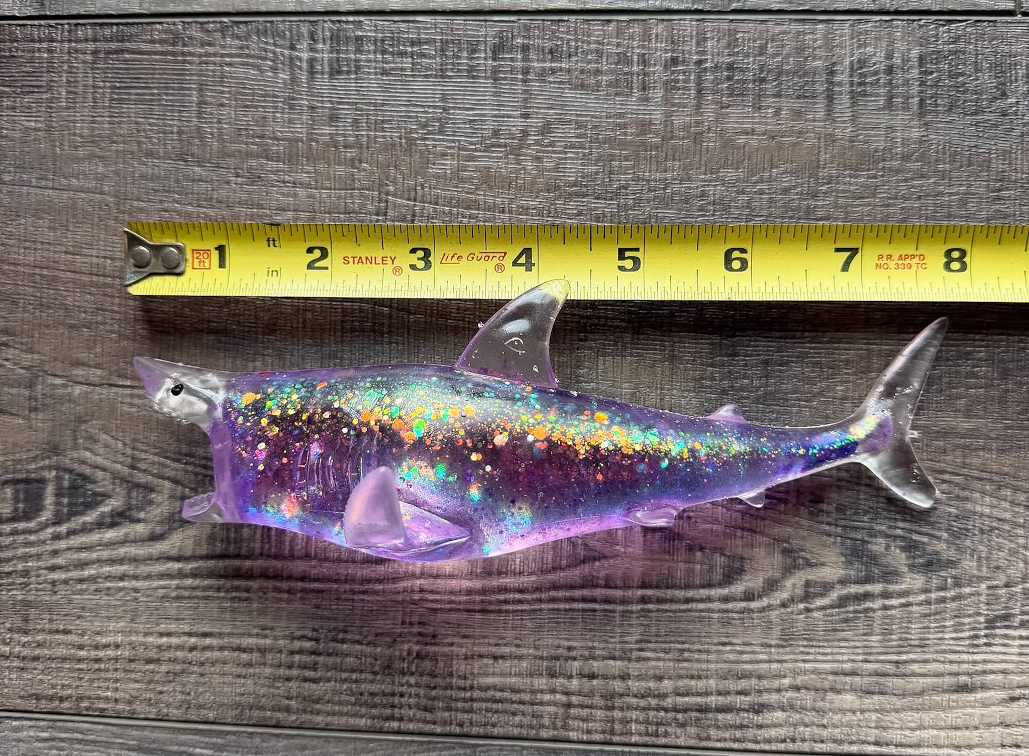 Glitter Maltose Shark Squishy Toy