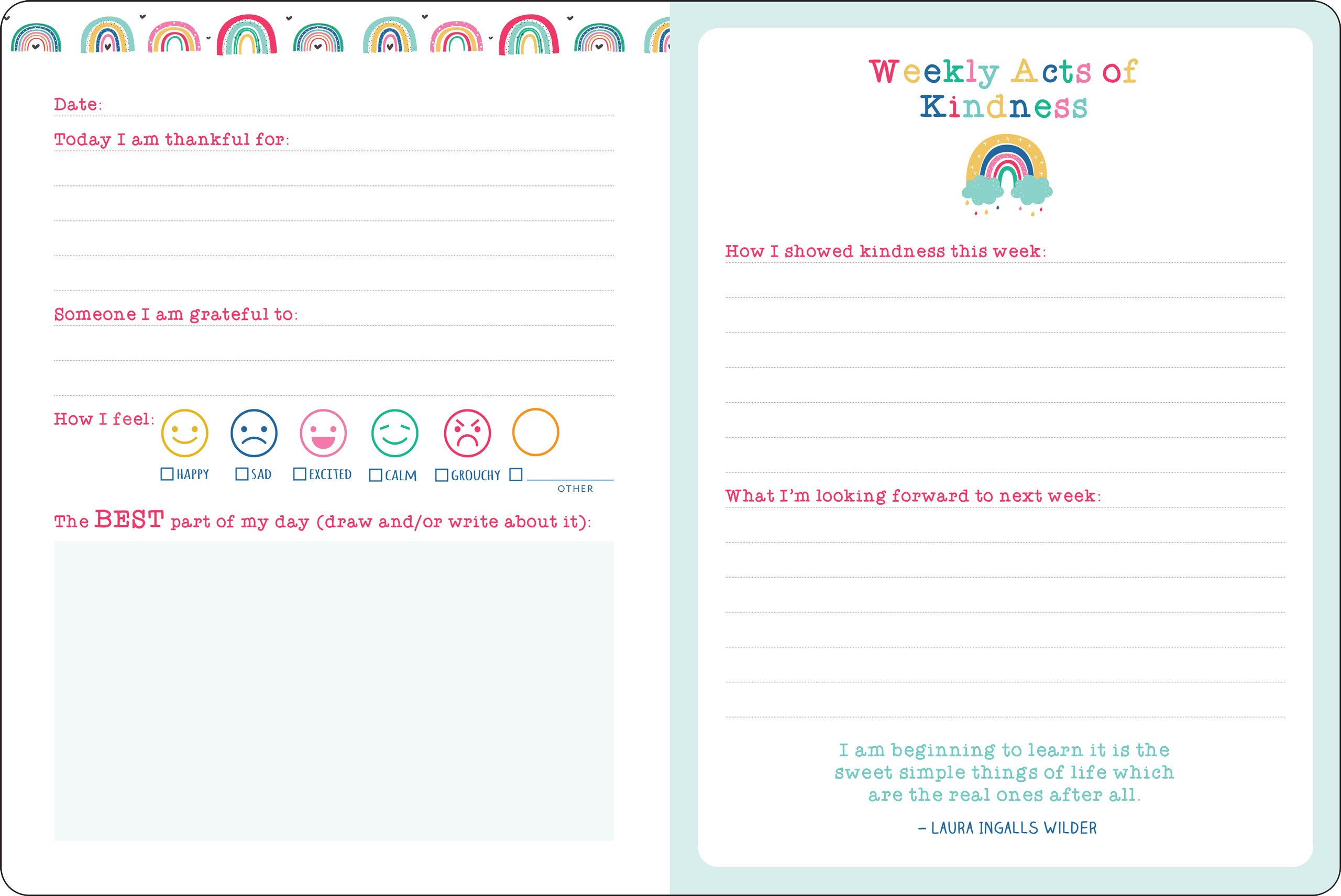 Kids' Daily Gratitude Journal