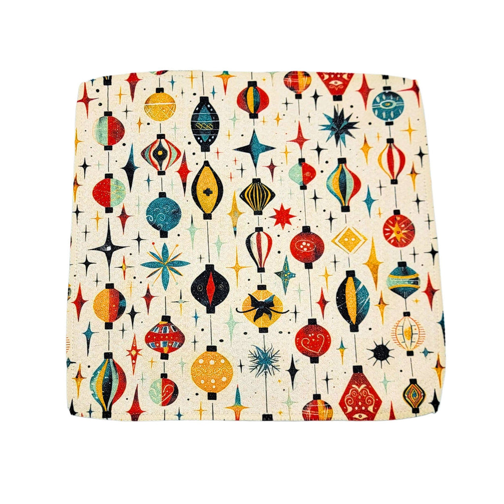 Holiday Ornaments Christmas Dishcloth
