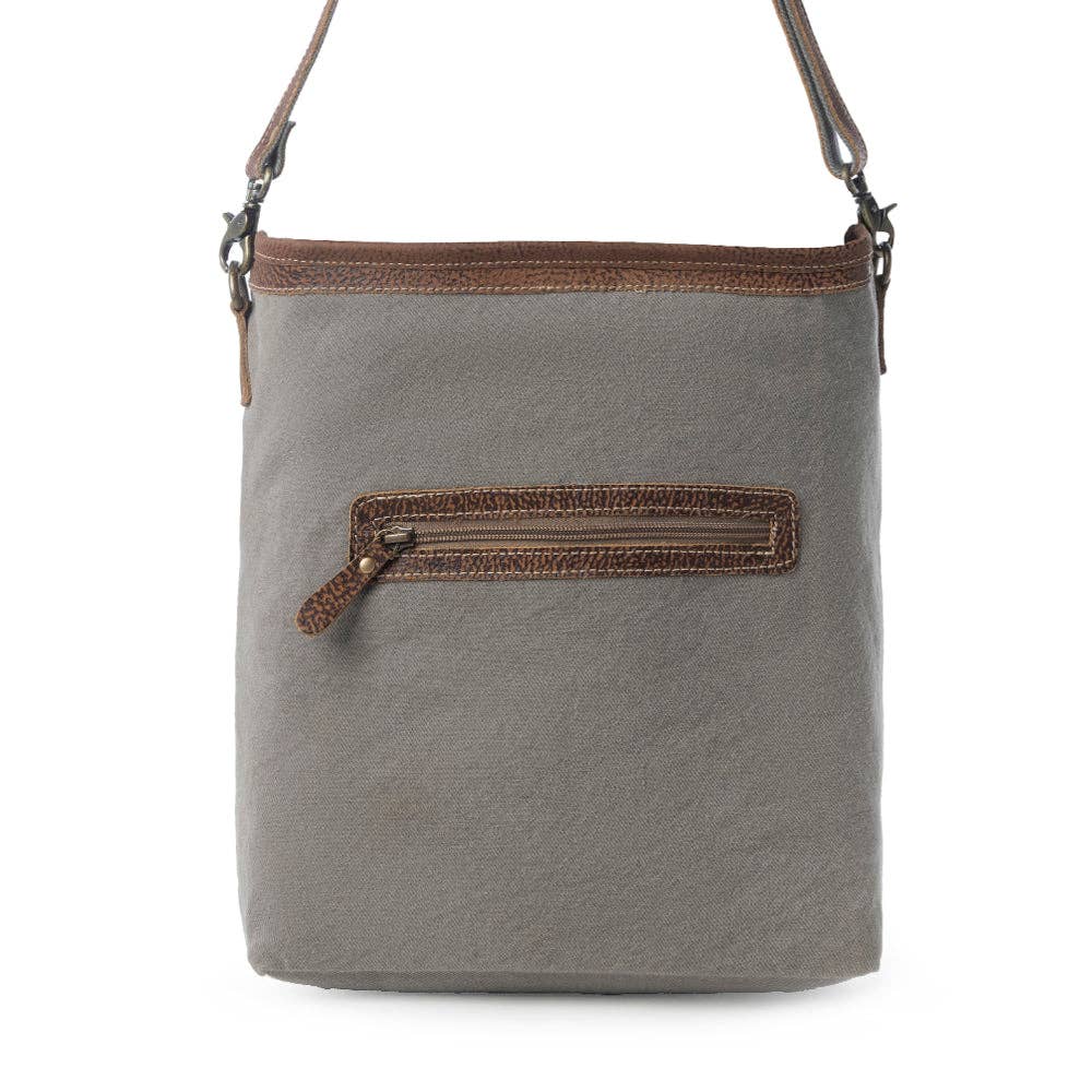Sagebrook Jacquard Upcycled Canvas Bag - Sage
