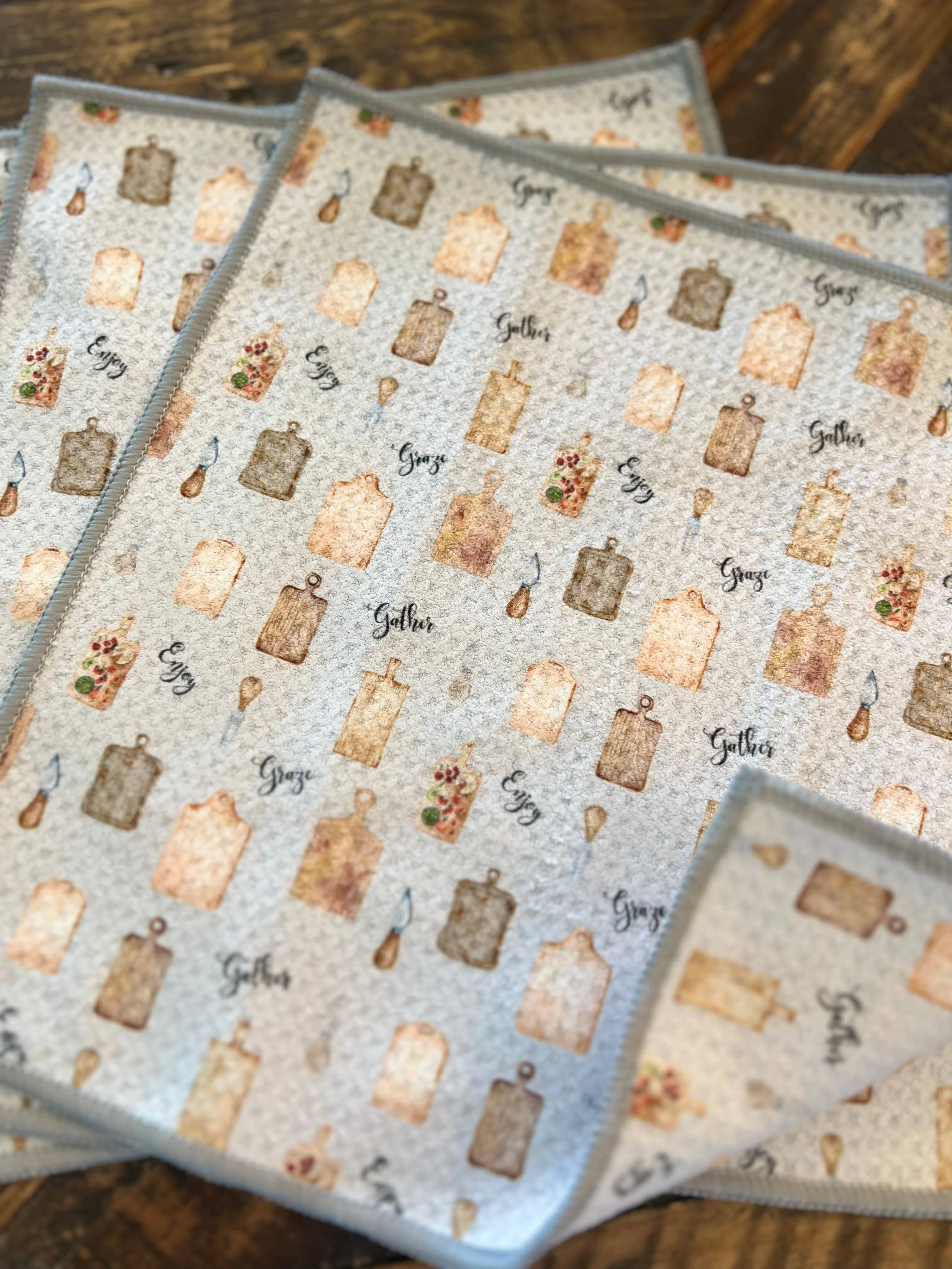 Charcuterie Double-Sided Dishcloth Set