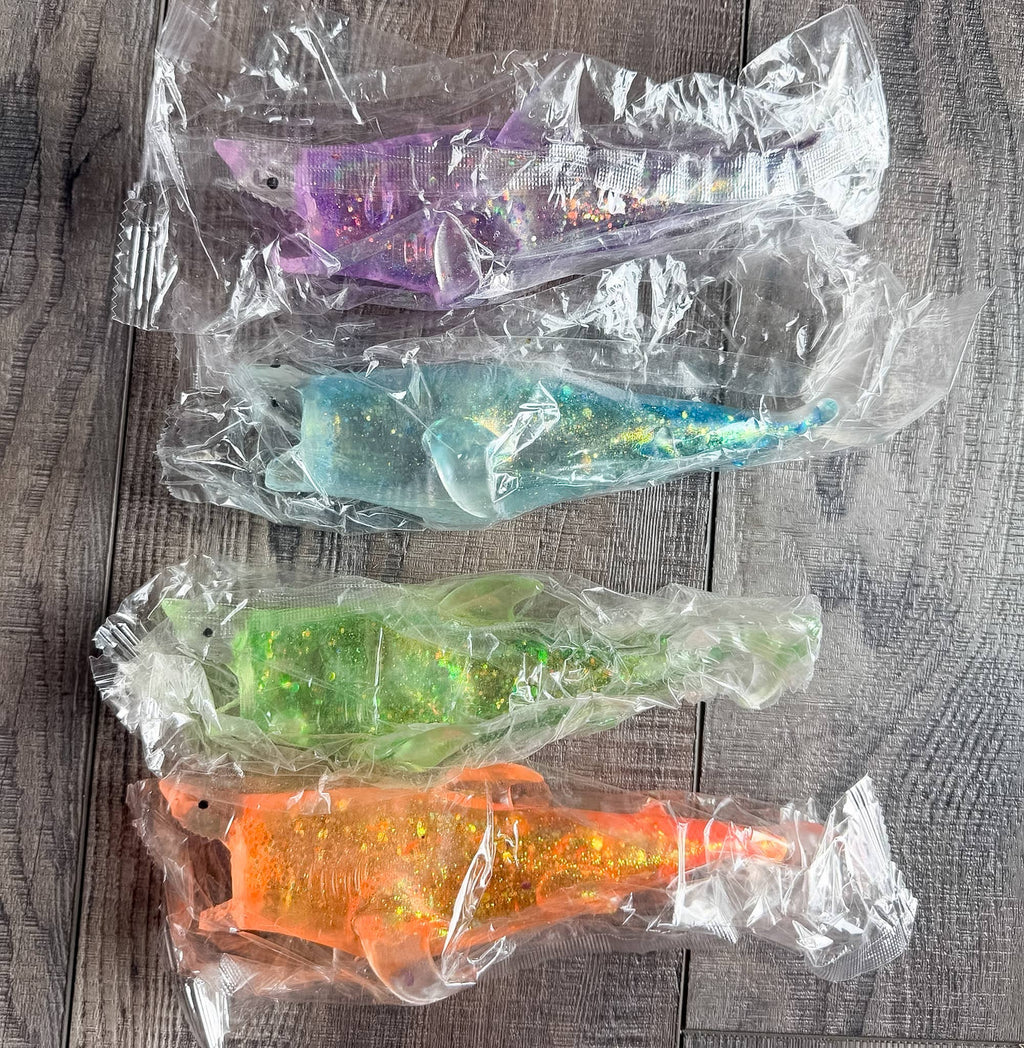 Glitter Maltose Shark Squishy Toy