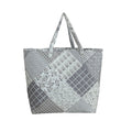 Grey Patchwork Designer Quilted Tote Bag